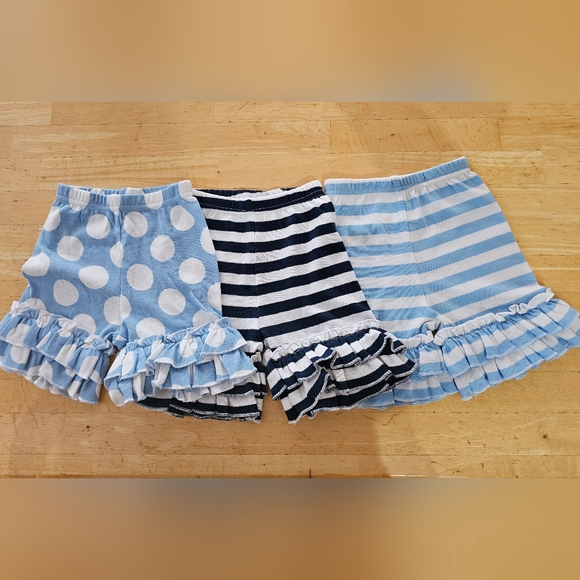 NWOT ARB BLANKS Lot of 3 Toddler Ruffle Leg  Shorts - Picture 1 of 6